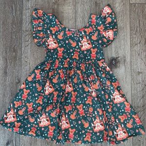 Disney gingerbread green dress